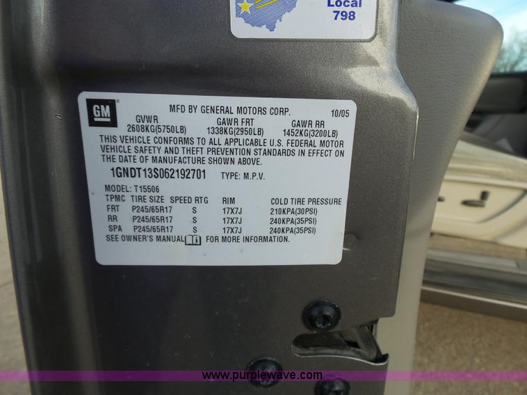 image for item L3669 2006 Chevrolet TrailBlazer LT SUV