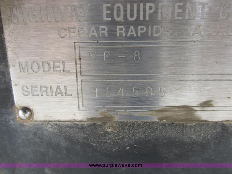 image for item L4241 Highway Equipment MP8 spreader