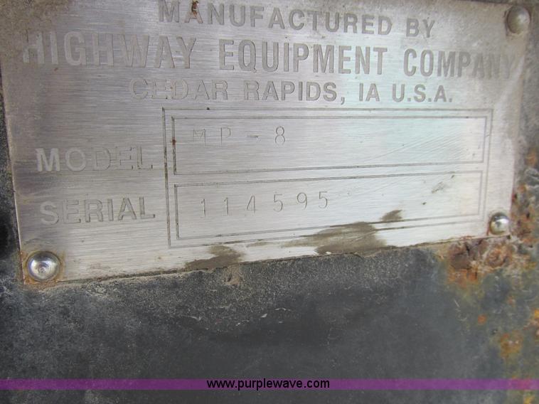 image for item L4241 Highway Equipment MP8 spreader