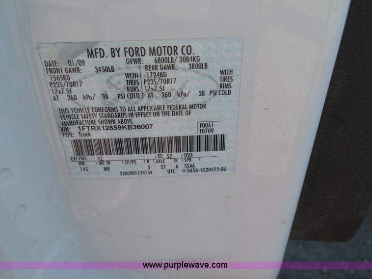 image for item J7597 2009 Ford F150 XLT SuperCab pickup truck