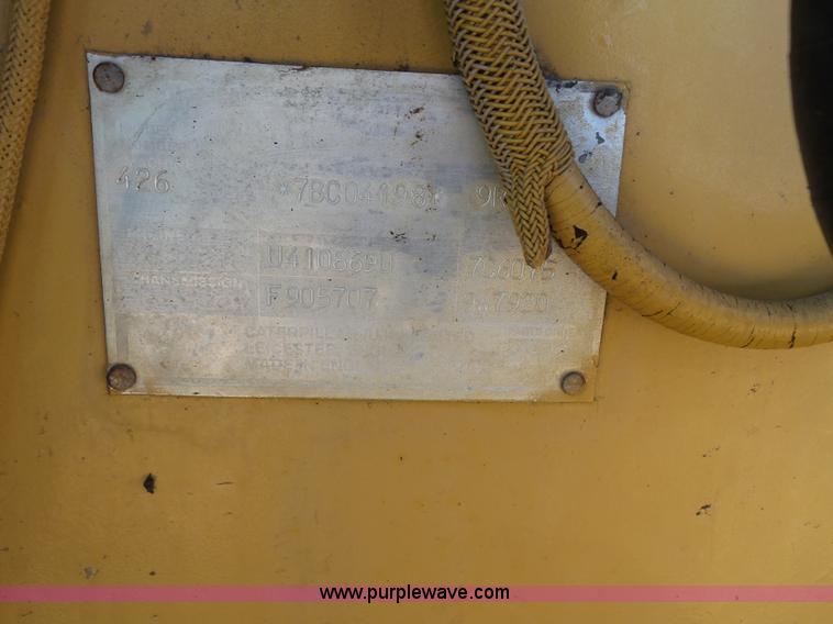image for item J7605 Caterpillar 426 Series II backhoe