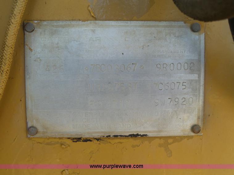 image for item J7606 Caterpillar 426 backhoe