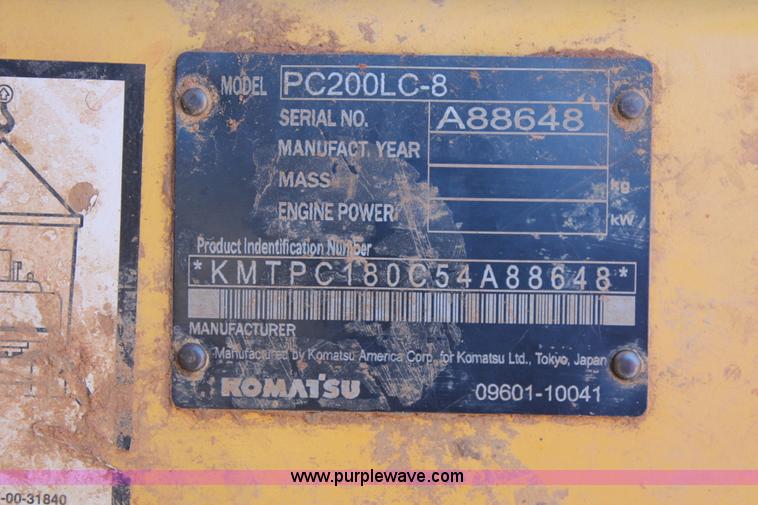 image for item L6790 2008 Komatsu PC200LC-8 excavator