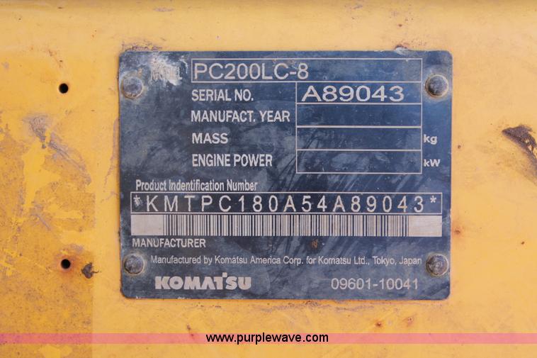 image for item L6793 2008 Komatsu PC200LC-8 excavator