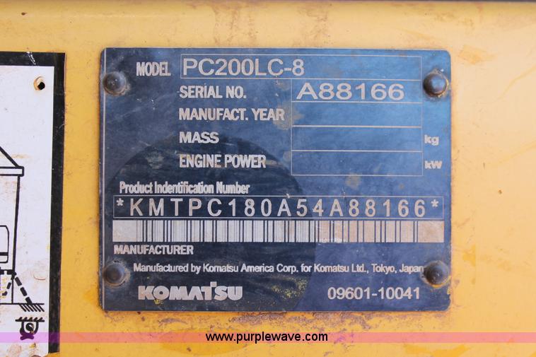 image for item L6794 2007 Komatsu PC200LC-8 Galeo excavator