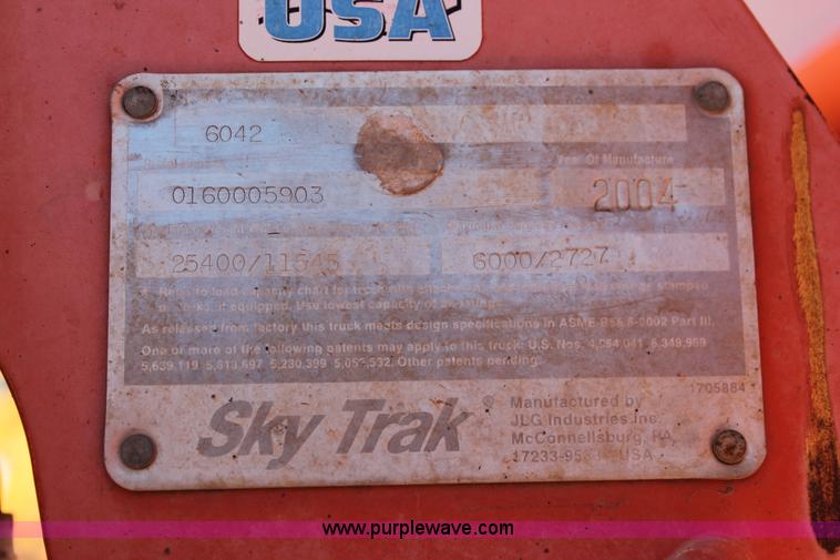 image for item L6810 2004 SkyTrak 6042 Legacy telehandler