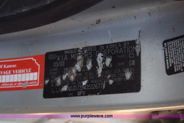 image for item K4384 2003 Kia Sorento