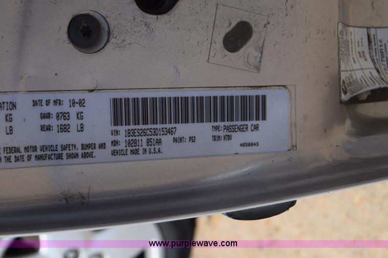 image for item K8717 2003 Dodge Neon