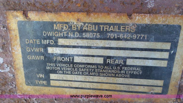 image for item K4513 2000 ABU equipment trailer