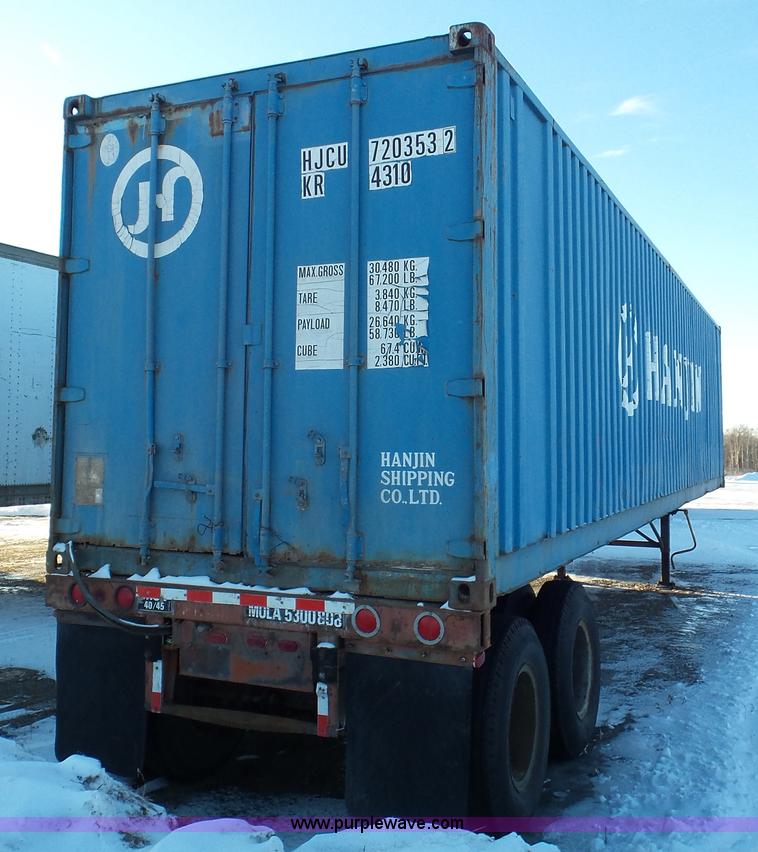 image for item K4517 1988 JD Bertolini BSF45S container trailer