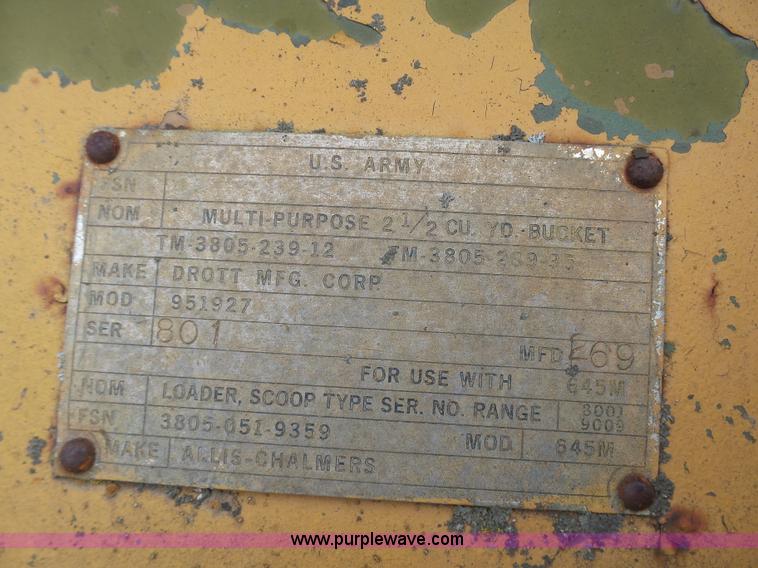 image for item K4564 1973 Fiat-Allis 645M wheel loader