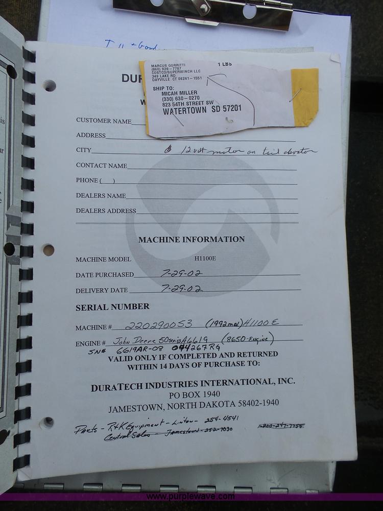 image for item BH9423 1992 HayBuster H-1100E tub grinder