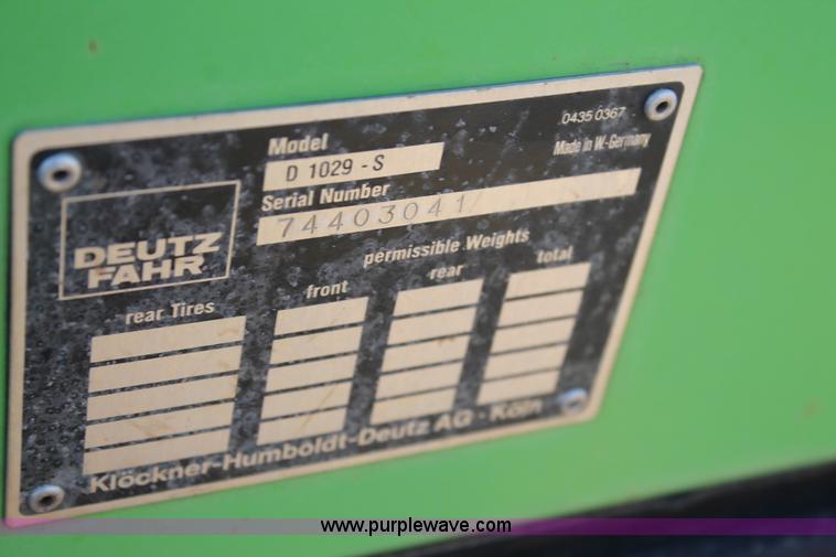 image for item BJ9343 1986 Deutz Allis 7120 tractor