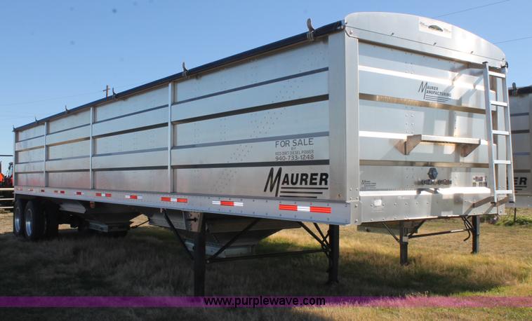 image for item BJ9345 2016 Maurer double hopper bottom trailer