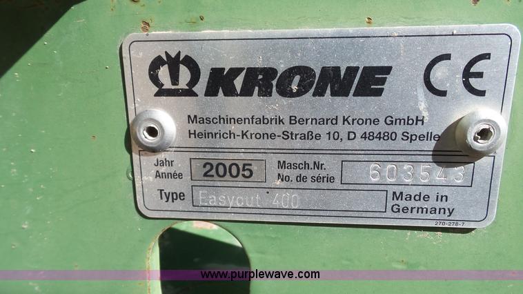 image for item BZ9047 2005 Krone Easy Cut 400 disc mower