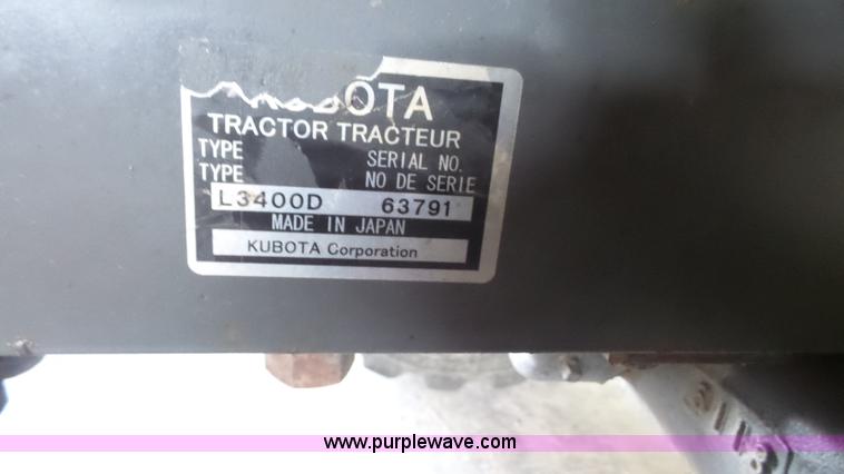 image for item J4688 2007 Kubota L3400D MFWD tractor