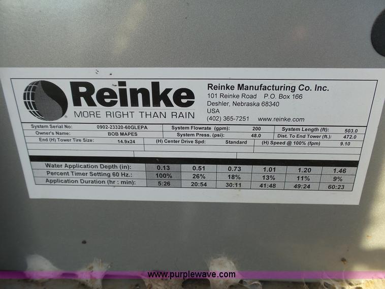 image for item J7356 Reinke three tower irrigation system