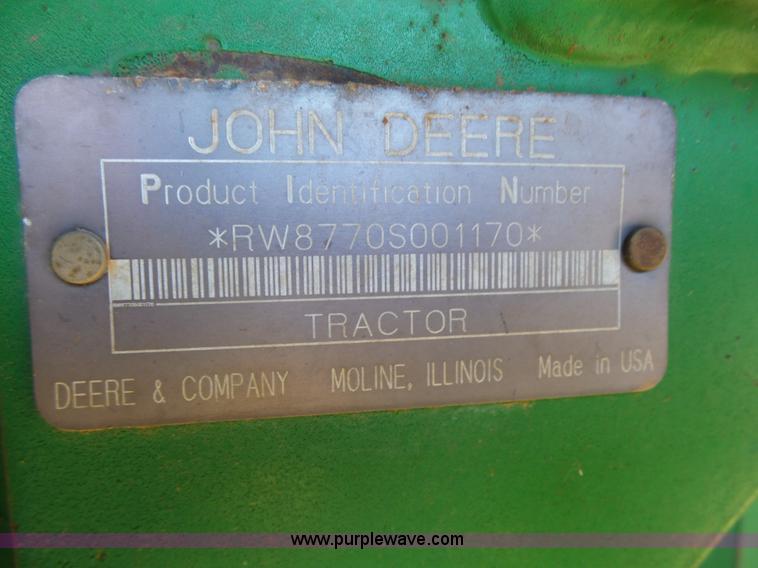 image for item L6145 1993 John Deere 8770 4WD tractor
