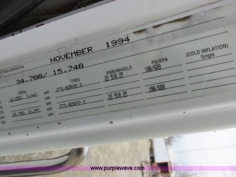 image for item L7104 1995 Volvo WG seed tender truck