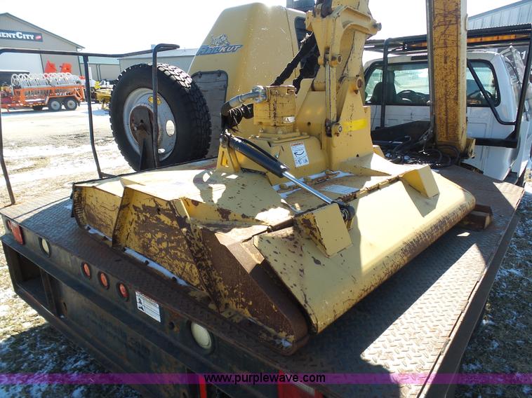 image for item AX9224 2006 Ford F550 flatbed truck with Tiger Rail Kat boom mower