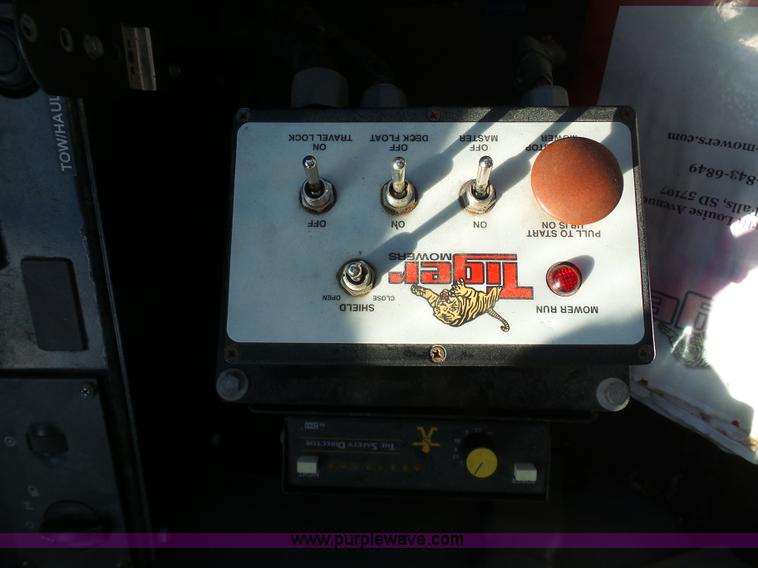 image for item AX9224 2006 Ford F550 flatbed truck with Tiger Rail Kat boom mower