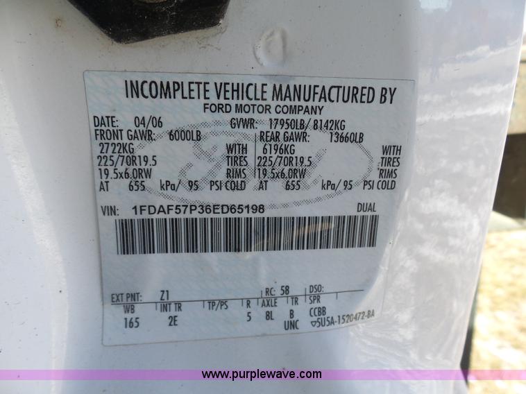 image for item AX9224 2006 Ford F550 flatbed truck with Tiger Rail Kat boom mower