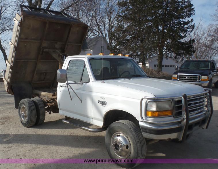 image for item J4715 1997 Ford F350 XL dump bed truck