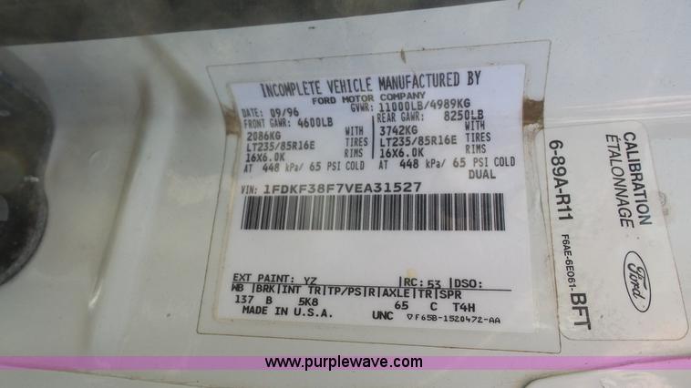 image for item J4715 1997 Ford F350 XL dump bed truck