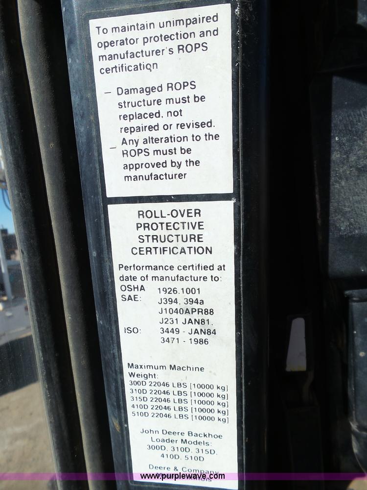 image for item J6234 1994 John Deere 310D backhoe