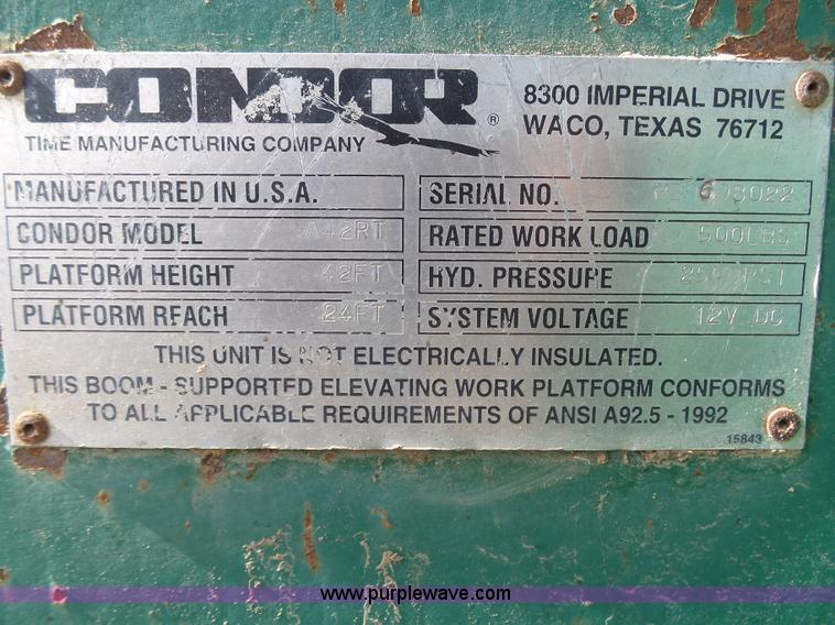 image for item J6241 Condor A42RT boom lift