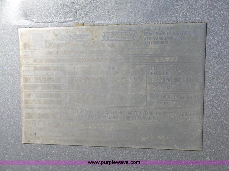 image for item J7681 2005 Trail King TKBD22-402 bottom dump trailer