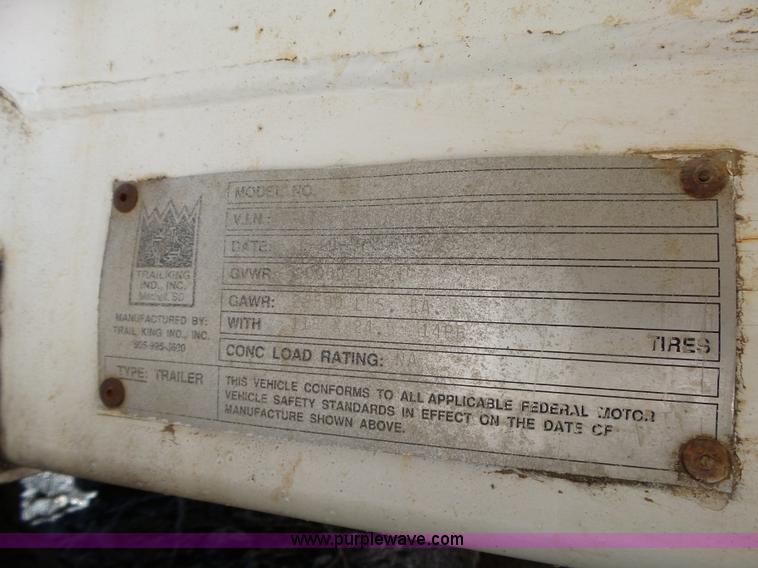 image for item J7683 1998 Trail King end dump trailer