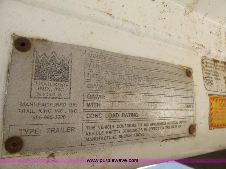 image for item J7683 1998 Trail King end dump trailer