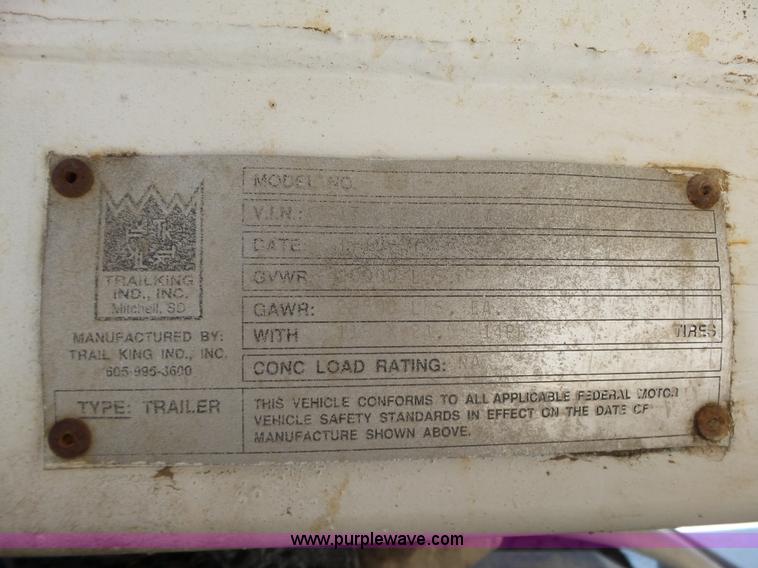 image for item J7683 1998 Trail King end dump trailer