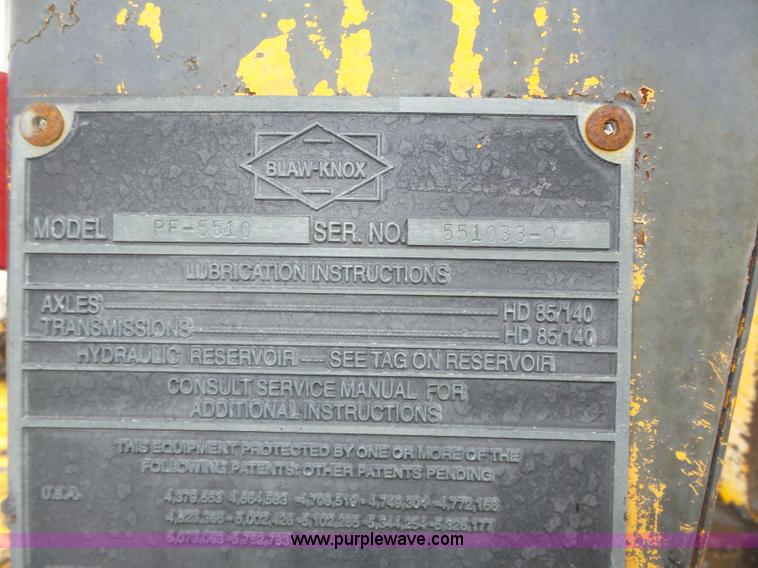 image for item J8824 2003 Blaw Knox PF-5510 asphalt paver