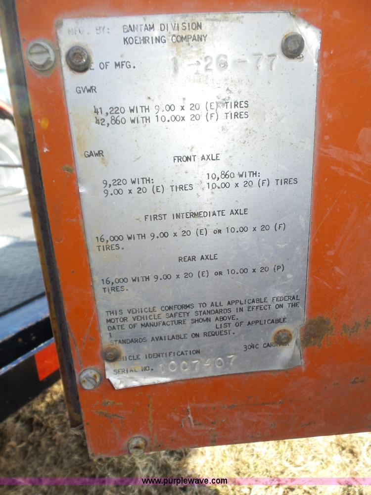 image for item J8876 1977 Bantam T350A crane truck