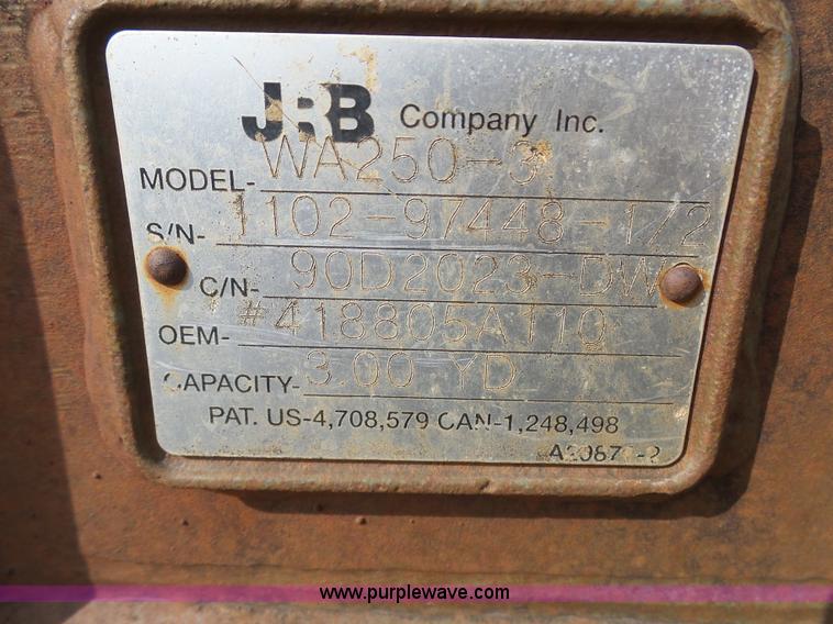 image for item K4258 2000 Komatsu WA250-3MC wheel loader