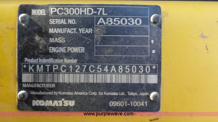 image for item K6952 2004 Komatsu PC300HD-7 excavator