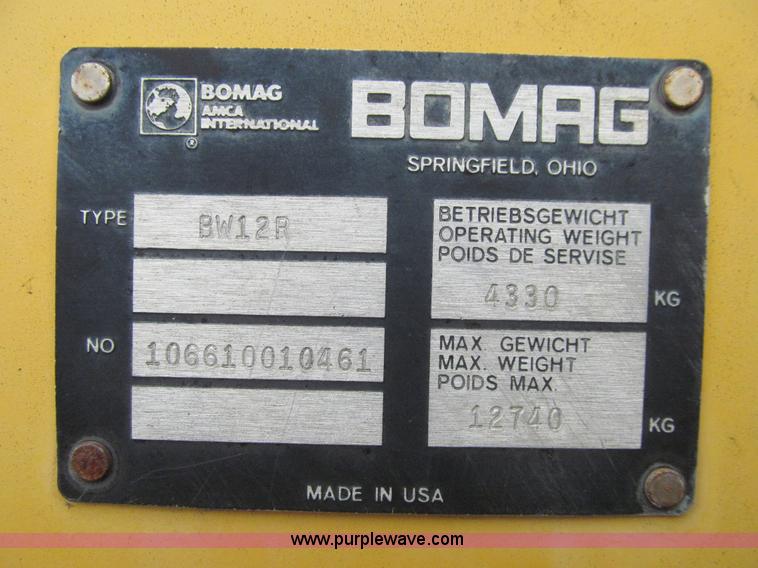 image for item L5565 Bomag BW12R pneumatic roller