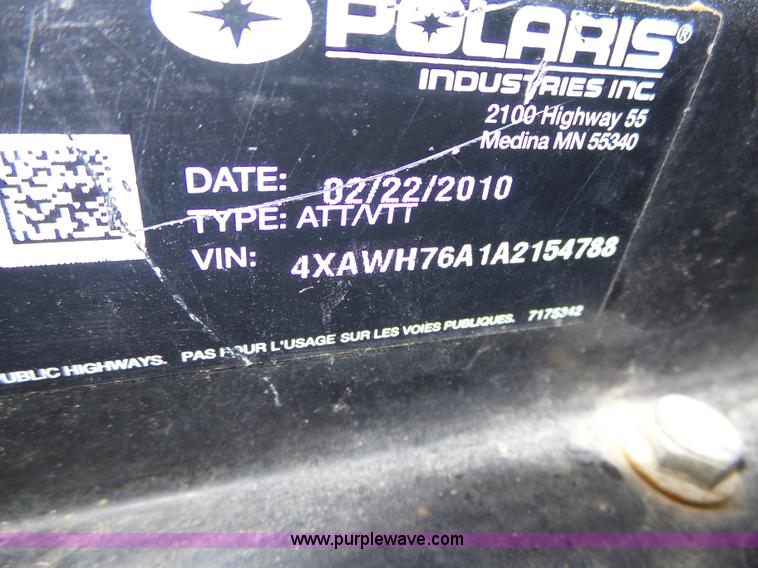 image for item L5574 2010 Polaris Ranger EFI800 utility vehicle