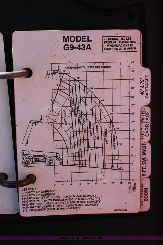 image for item L6827 2007 JLG G9-43A telehandler