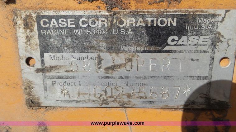 image for item N9444 2000 Case 580 Super L backhoe