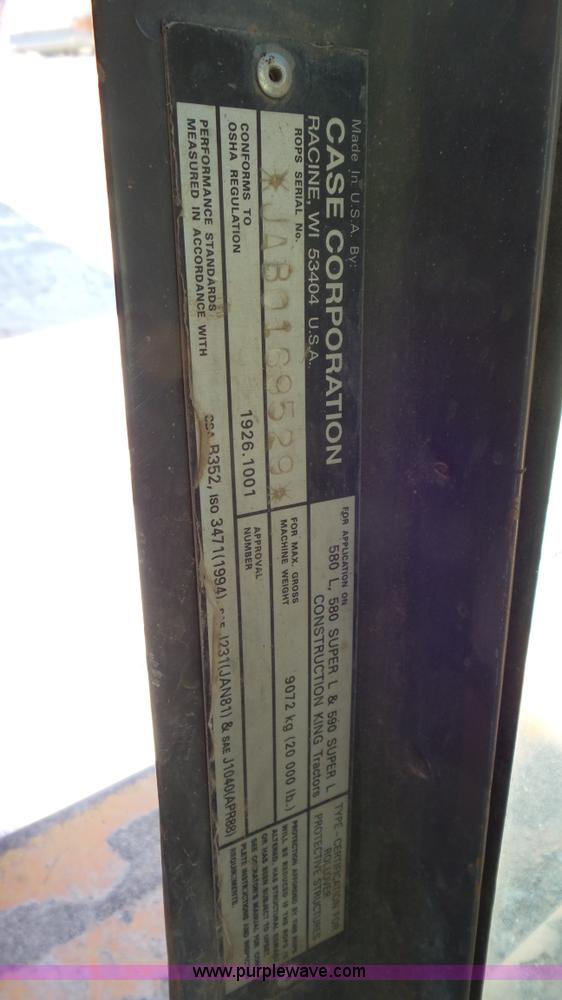 image for item N9444 2000 Case 580 Super L backhoe