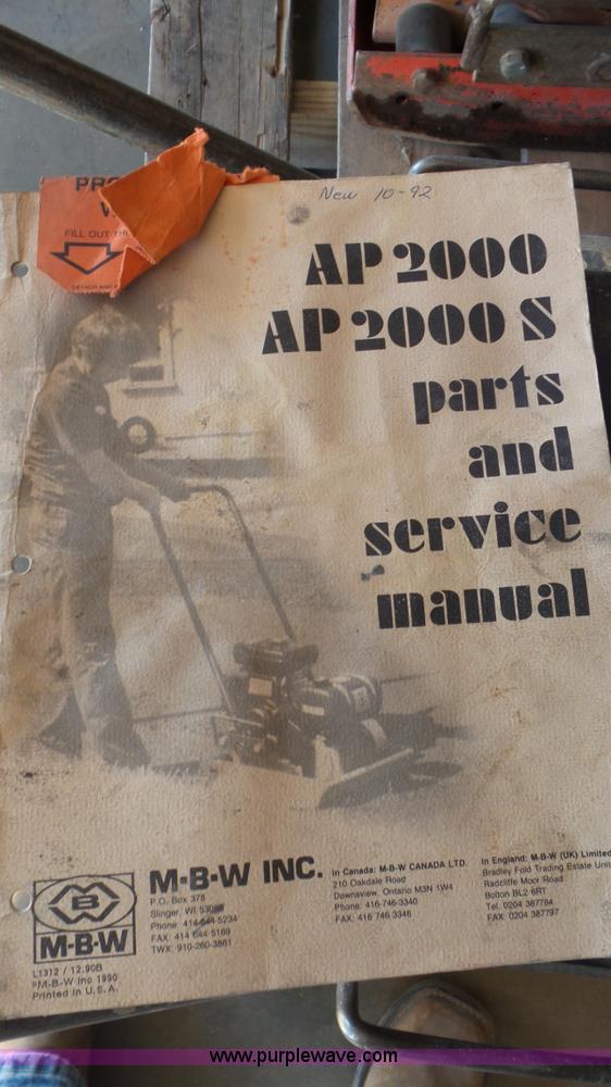 image for item BN9366 (2) walk behind compactors