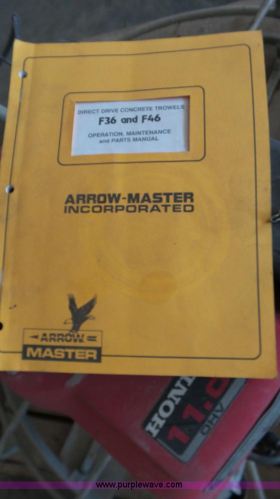 image for item BN9380 Arrow Master F-46 power trowel