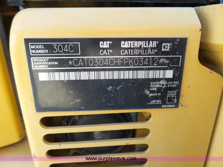 image for item J6800 2008 Caterpillar 304C CR mini excavator