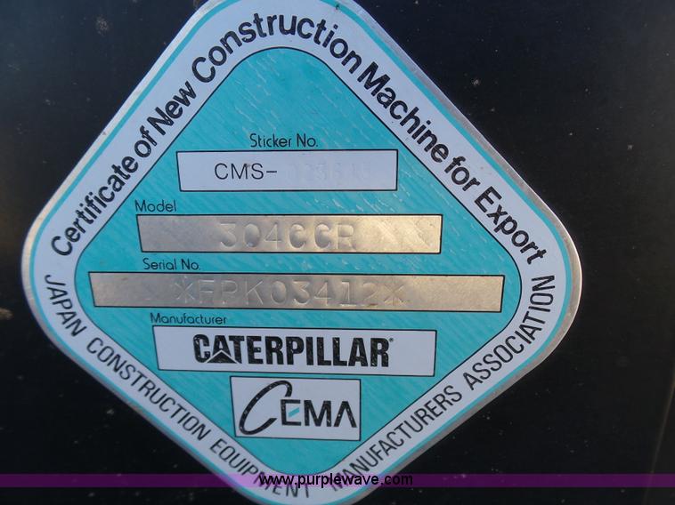 image for item J6800 2008 Caterpillar 304C CR mini excavator