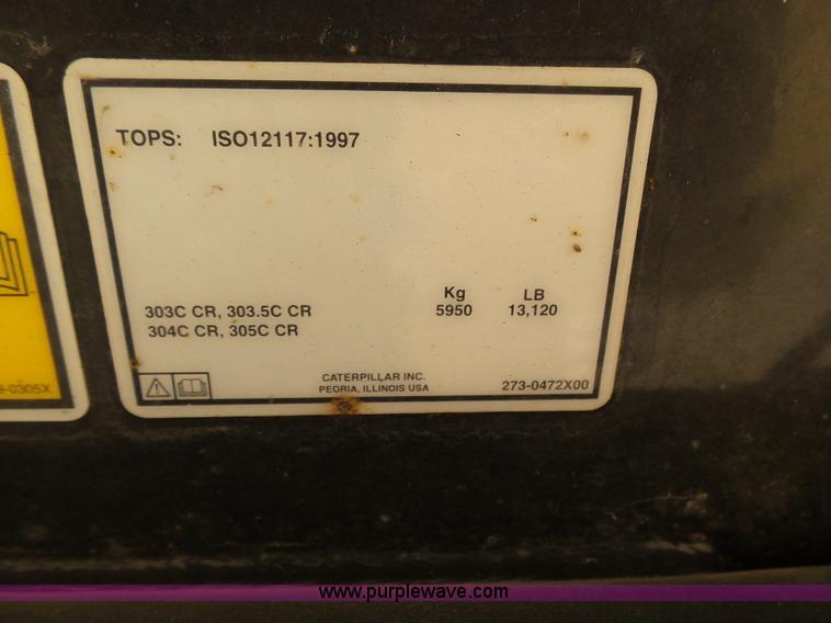 image for item J6800 2008 Caterpillar 304C CR mini excavator