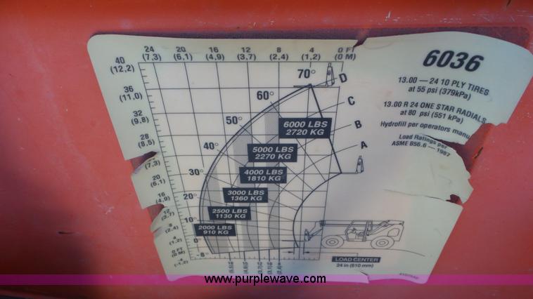 image for item J6804 Sky Trak 6036 telehandler