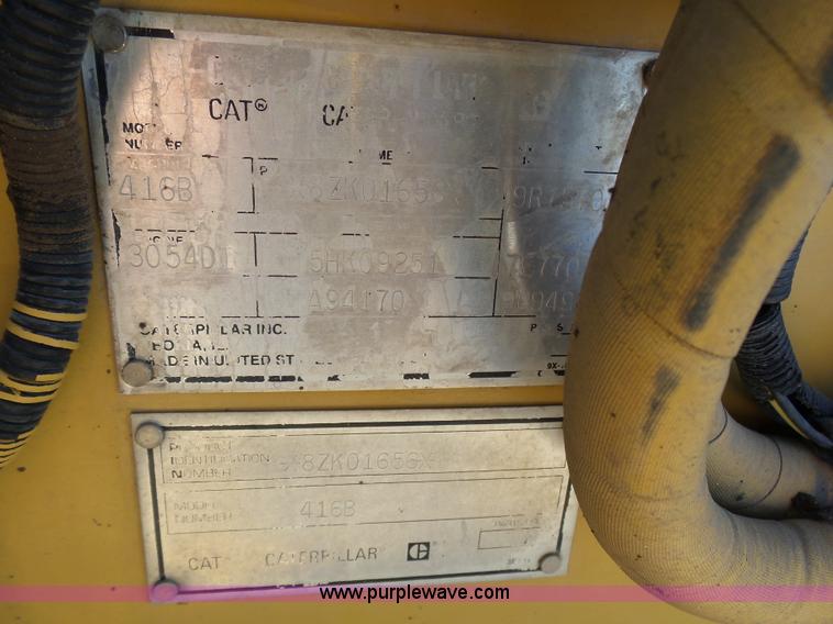 image for item J6824 1994 Caterpillar 416B backhoe